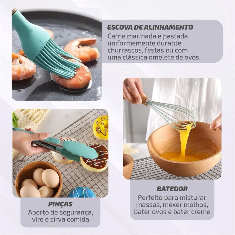 Jogo Cozinha Premium Silicone -GuinexStore